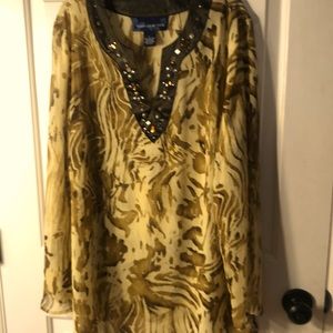 Beautiful sheer top with gems